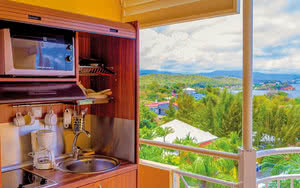 kitchenette Résidence La Goelette